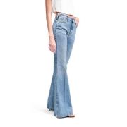 Cycle Vintage High Rise Flared Jeans Blue, Dam
