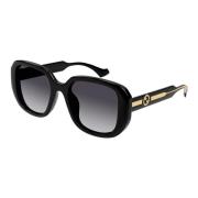 Gucci Trendiga Solglasögon - Redonda Stil Black, Unisex