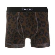 Tom Ford Leopardmönstrad Boxerunderkläder Brun Brown, Herr