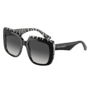 Dolce & Gabbana Mode Solglasögon Svart Grå Gradient Black, Dam