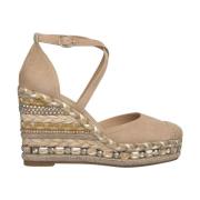 ALMA EN PENA Rhinestone Kilklack Sandal Beige, Dam