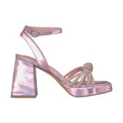 Alma EN Pena Rhinestone Knut Häl Sandal Pink, Dam