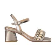 ALMA EN PENA Sandal med strass Yellow, Dam