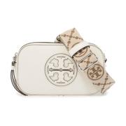 Tory Burch Mini Crossbodyväska i Kornläder White, Dam