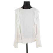 Ralph Lauren Pre-owned Pre-owned Polyester toppar White, Dam