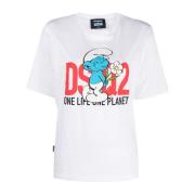 Dsquared2 Vit Puffo Vanitoso T-shirt för kvinnor White, Dam