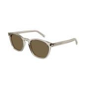 Saint Laurent Beige Brown Solglasögon SL 28 Modell Beige, Unisex