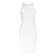 Dsquared2 Elegant Vit Öppen Bröst Klänning White, Dam