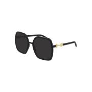 Gucci Stiliga solglasögon med Indeterminado båge Black, Unisex