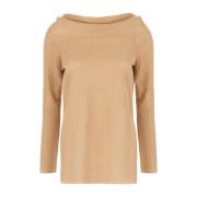 Alberta Ferretti Stilfull Stickad Kollektion Beige, Dam