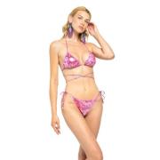 4Giveness Regnbåge Boa Triangel Bikini Animalier Badkläder Pink, Dam