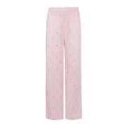 Rotate Birger Christensen Elegant Highwaisted Byxor för kvinnor Pink, ...
