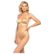 4Giveness Diamanter Net Triangle Bikini Set Yellow, Dam