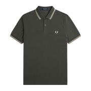 Fred Perry Slim Fit Twin Tipped Polo Green, Herr