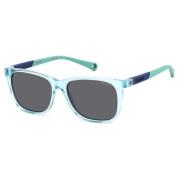Polaroid Azure/Grey Sunglasses Blue, Unisex