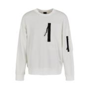 Armani Exchange Vit Sweatshirt Fransk Terry Crew Neck White, Herr