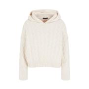 Armani Exchange Beige Hoodtröja Aw23 Beige, Dam