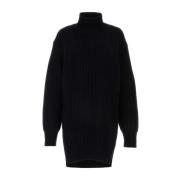 Jil Sander Svart Ull Oversize Tröja Black, Dam