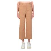 Pinko Casual Twill Loose Byxor Beige, Dam