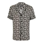 Balmain Kortärmad PB Labyrinth pyjamas skjorta Black, Herr