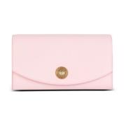 Balmain Emblème kornigt kalvskinn clutch Pink, Dam