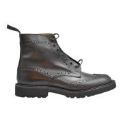 Tricker's Brun Brogue Platta Skor Espresso Brown, Herr