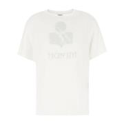 Isabel Marant Étoile Avslappnad Bomull T-shirt White, Dam