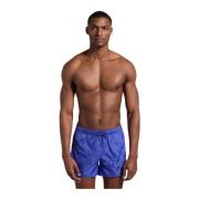 Bikkembergs Retro Logo Badshorts Blue, Herr