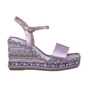 ALMA EN PENA Rhinestone Kil Sandal Purple, Dam