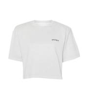 Halfboy Blå Maxi Tee Crop T-shirt White, Dam