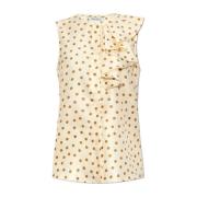 Max Mara Polka Dot Mönstrad Skjorta 'Pegli' Beige, Dam