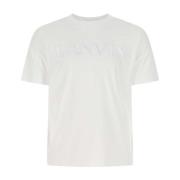 Lanvin Vit Bomull T-shirt Modern Stil White, Herr