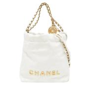 Chanel Vintage Pre-owned Laeder handvskor White, Dam