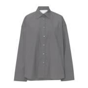 Remain Birger Christensen Oversized Cotton Shirt Gray, Dam