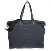 Prada Vintage Pre-owned Tyg totevskor Black, Dam