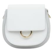 Estro Italienskt Läder Liten Off-White Crossbody Väska Er00115063 Whit...