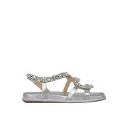 Alma EN Pena Platt sandal med ormsnodd Gray, Dam