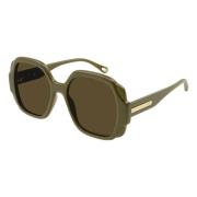 Chloé Stiliga solglasögon för kvinnor Green, Unisex