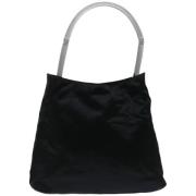 Prada Vintage Pre-owned Satin axelremsvskor Black, Dam