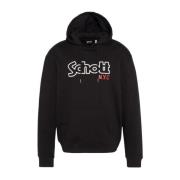 Schott NYC Ikonisk Sidney Hoodie - Svart Black, Herr