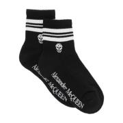 Alexander McQueen Skull Stripe Sportsockor Black, Dam