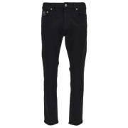 Versace Jeans Couture Svarta Slim Fit Jeans för Män Black, Herr