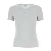 Off White Stretch Bomull T-shirt White, Dam