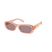 Miu Miu Rosa Brun Lila Solglasögon Pink, Unisex