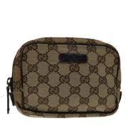 Gucci Vintage Pre-owned Canvas kuvertvskor Beige, Dam