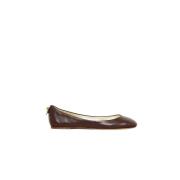 Ines De La Fressange Paris Brigitte Ballerine Calfskin Red, Dam