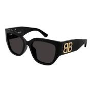 Balenciaga Kattöga Solglasögon - Trendig Stil Black, Dam