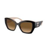 Chanel Polariserade bruna gradient solglasögon Black, Unisex