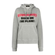 Dsquared2 Oversized Fit Sweatshirt i Grå Gray, Dam