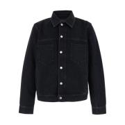 Givenchy Svarta Denimkappor Black, Herr